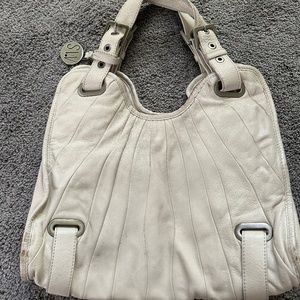 Stuart Weitzman cream shoulder bag